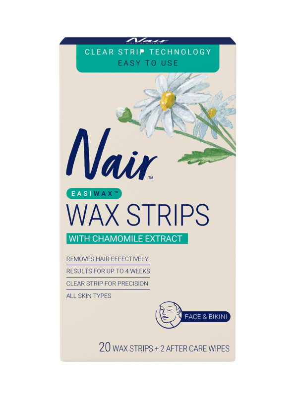 Nair Easiwax Mini Wax Strips Clear Strip 20 pack Face & Bikini