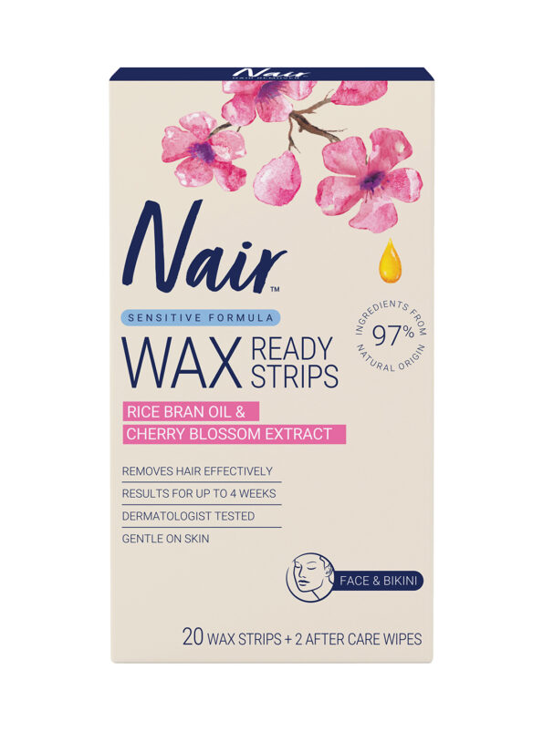 Nair Sensitive Mini Wax Strips Face & Bikini 20 pack