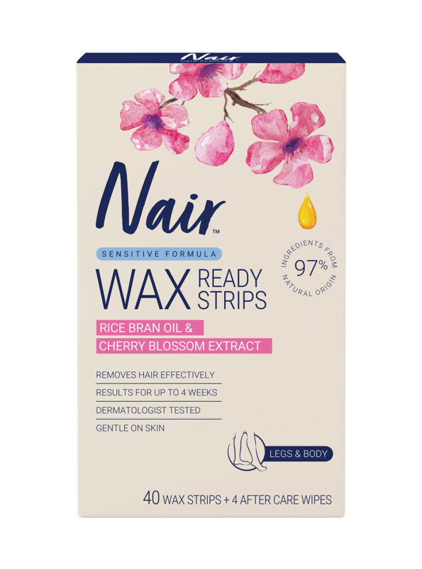 Nair Sensitive Large Wax Strips 40 pack Legs & Body