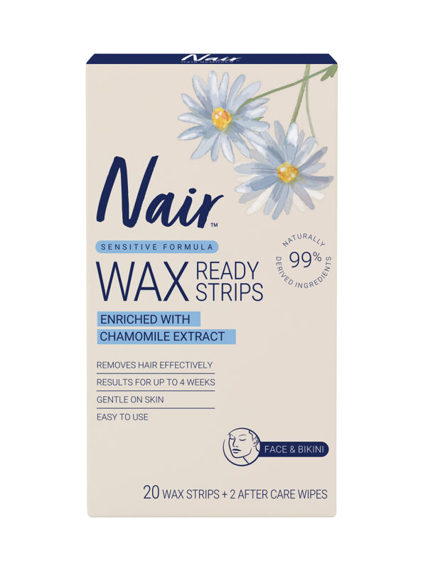 Nair Natural Mini Wax Strips Face & Bikini 20 pack